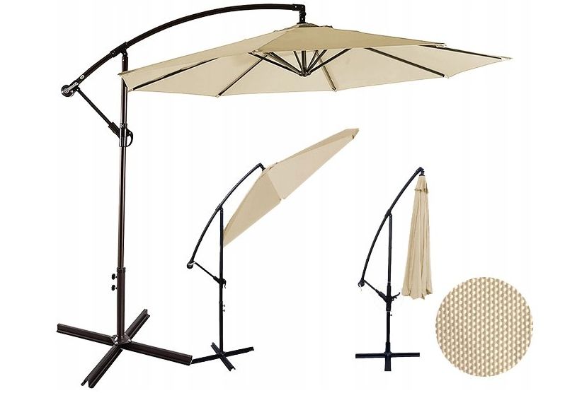 Jumi OP-710248 Slunečník s boční nohou průměr 300 cm béžový final